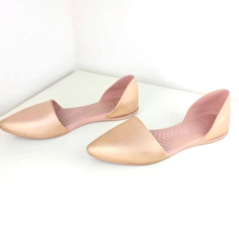 Native Audrey Metallic Blush Rose Women’s Sandal Shoe Slip on Wide 11